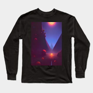 BEAUTIFUL SUNSET ON PLANET TAG Long Sleeve T-Shirt